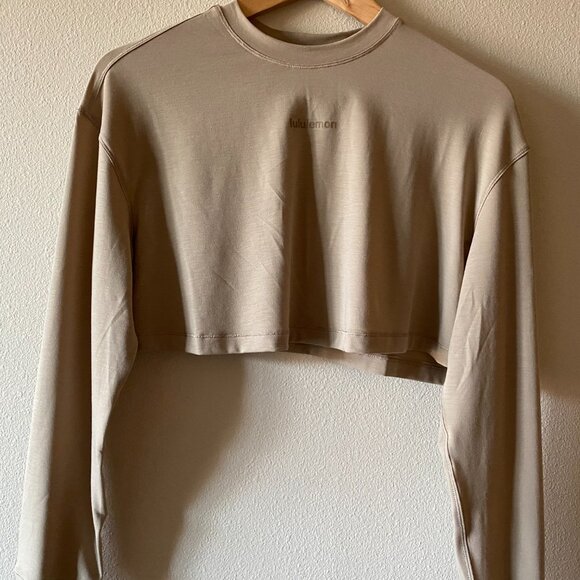 Lululemon Jersey Training Super-Cropped Long-Sleeve Shirt - Picture 3 of 6